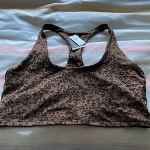 Gap Cheetah Print Low Support Crop Bra XL